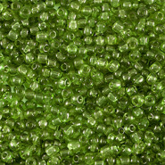 Glasperlen rocailles 11/0 (2mm) Transparent grass green